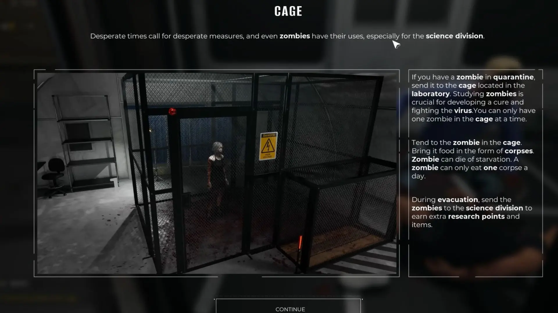 Zombie cage containment system