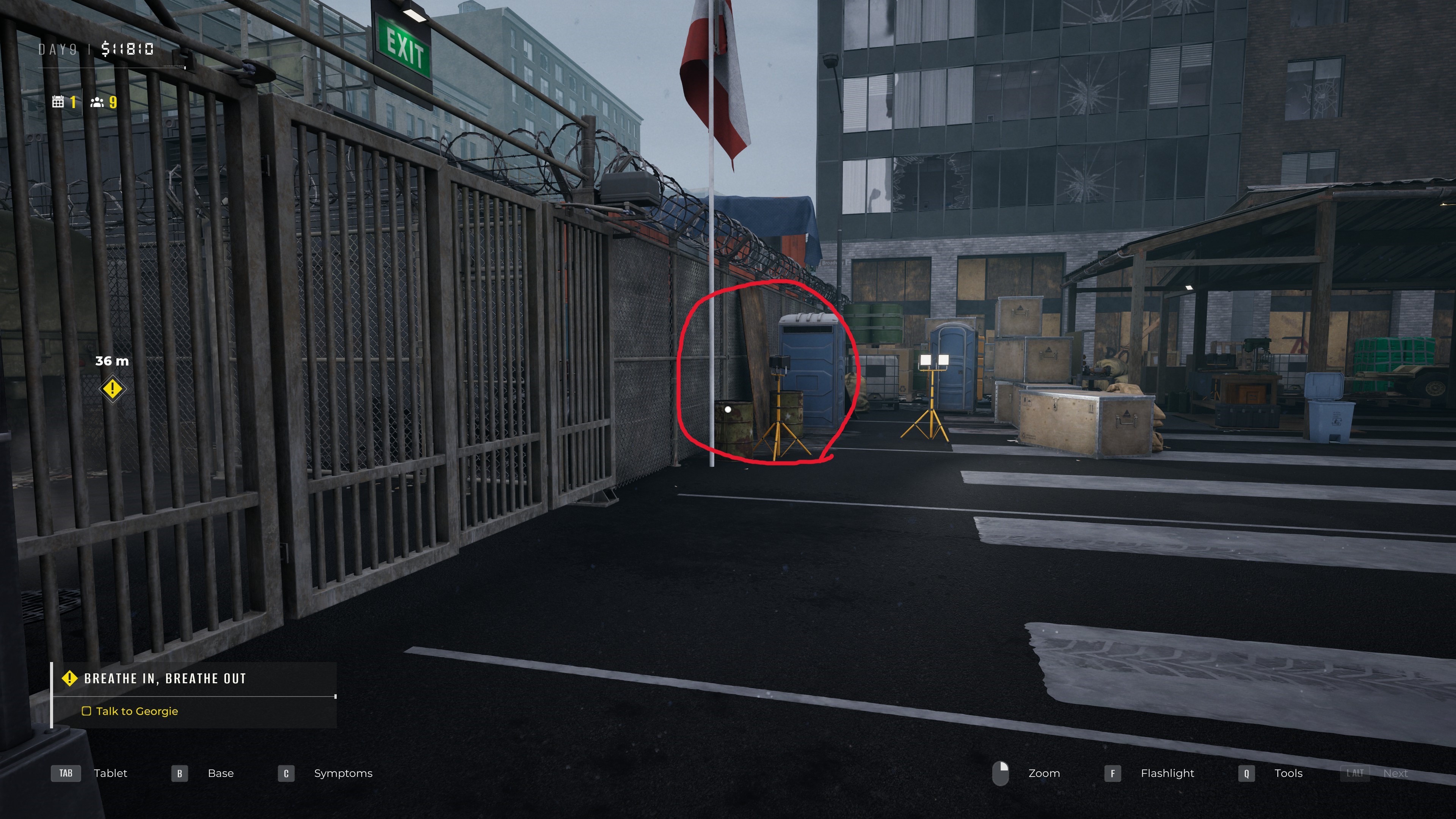 Location 4: Behind Quarters - 4