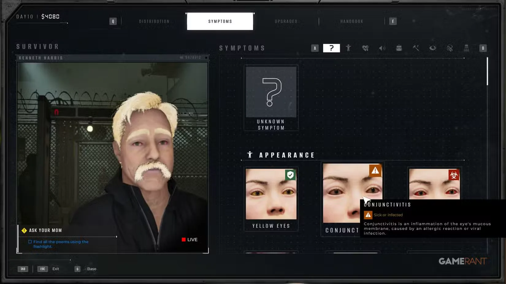 Checking quarantine symptoms